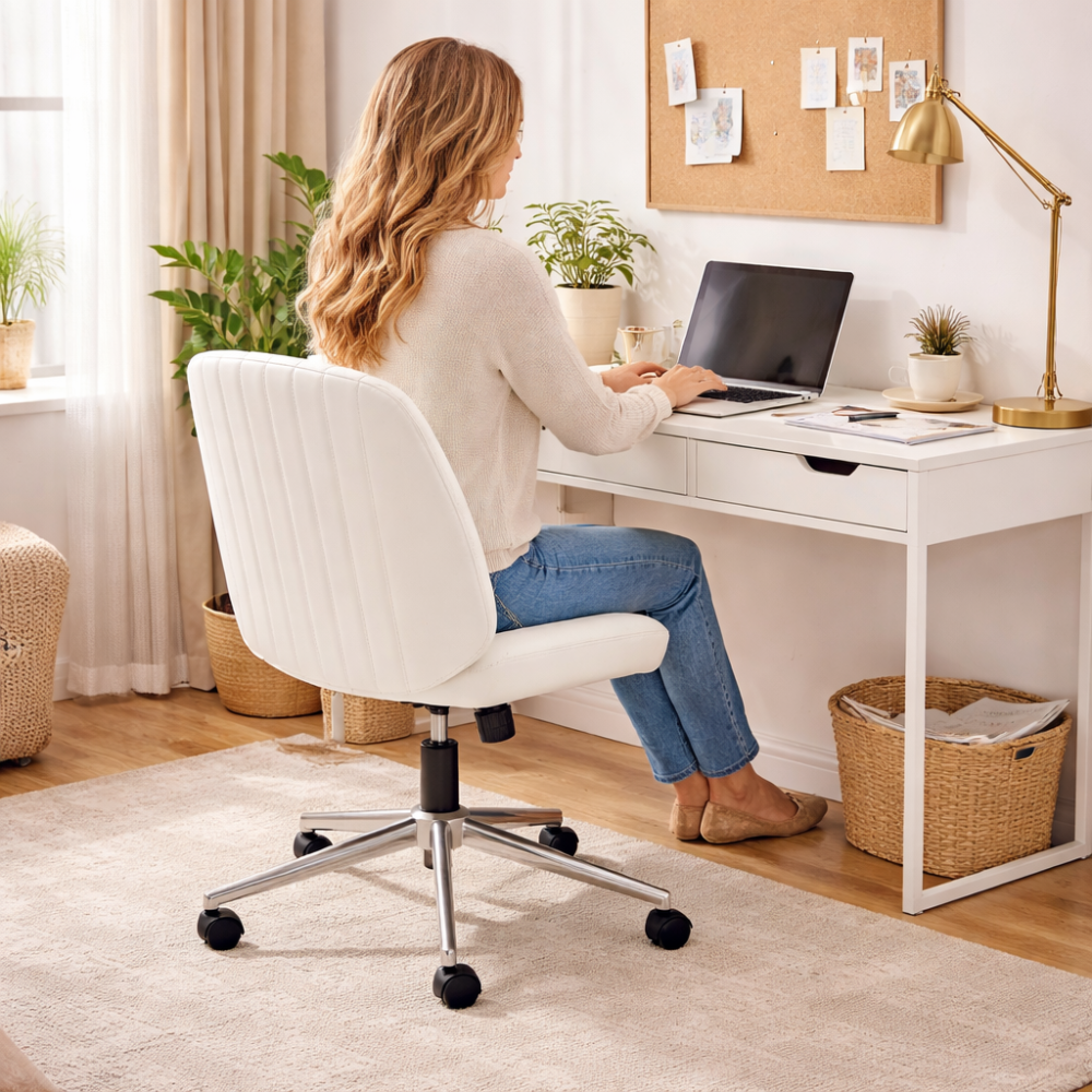 Office Chair Armless Adjustable Swivel Chair