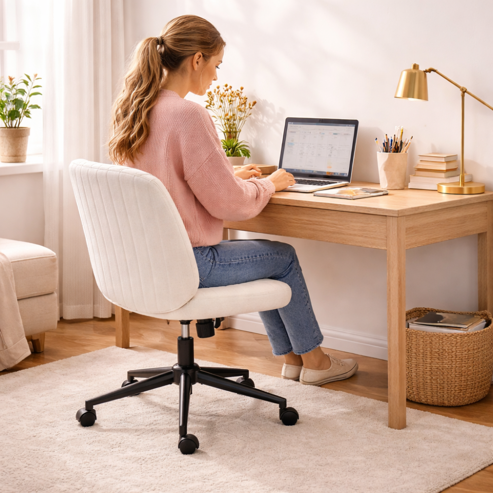 Office Chair Armless Adjustable Swivel Chair