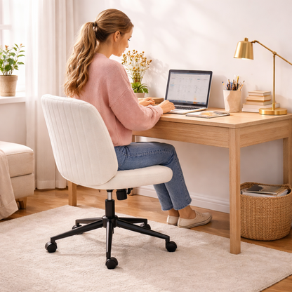 Office Chair Armless Adjustable Swivel Chair