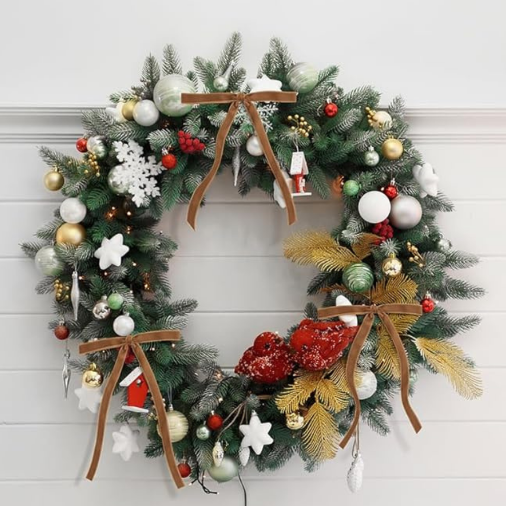 Garlands Decorative Velvet Bow Set Tree Decoration Home Accessories