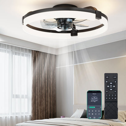 Ventilador Techo LED Moderno Silencioso Sala Dormitorio