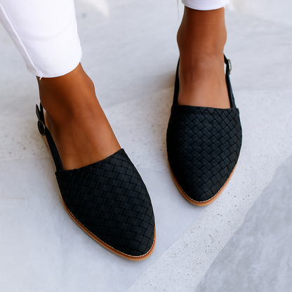 Womens Sandals Woven Flat Sole