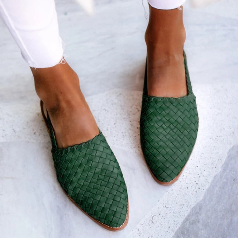 Womens Sandals Woven Flat Sole