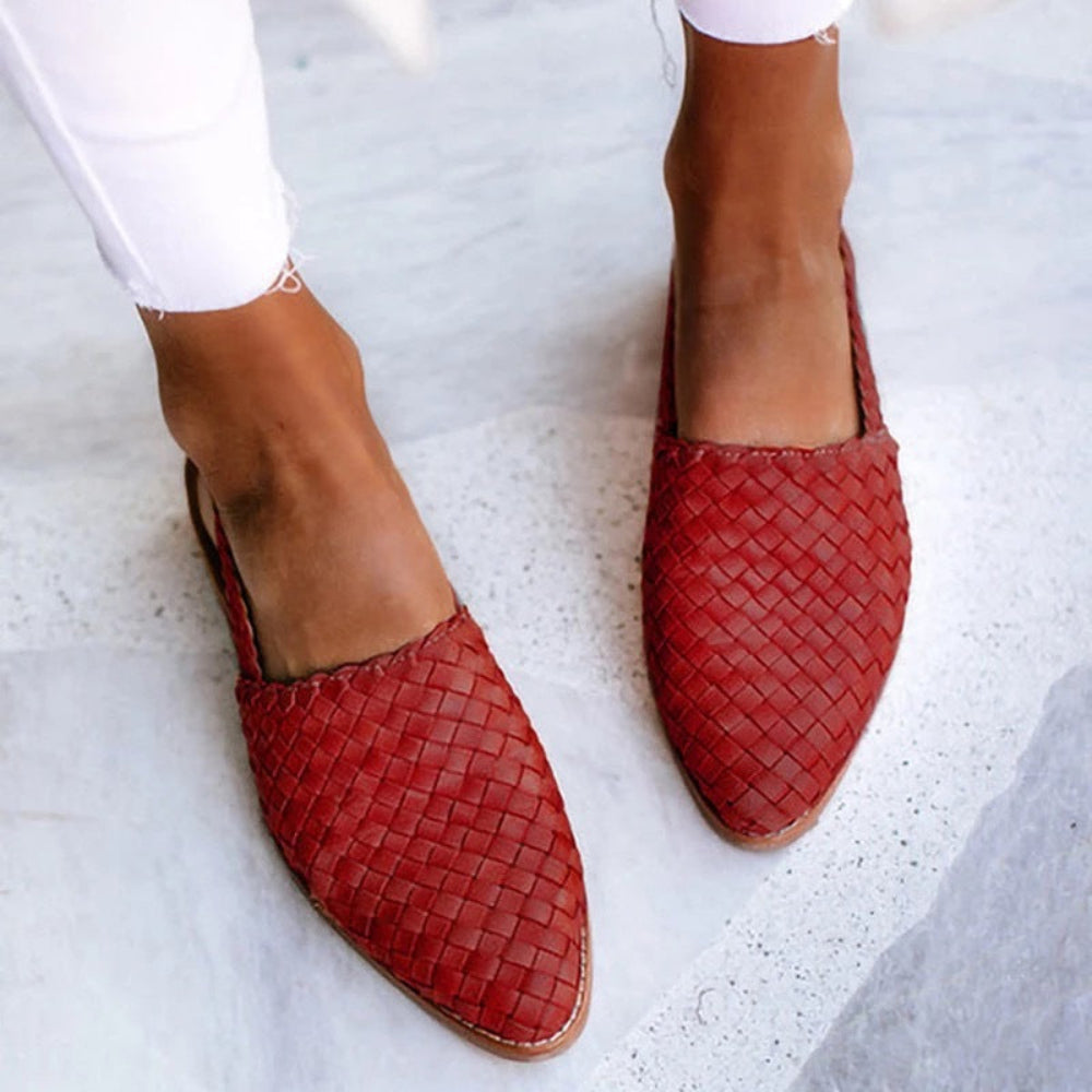 Womens Sandals Woven Flat Sole