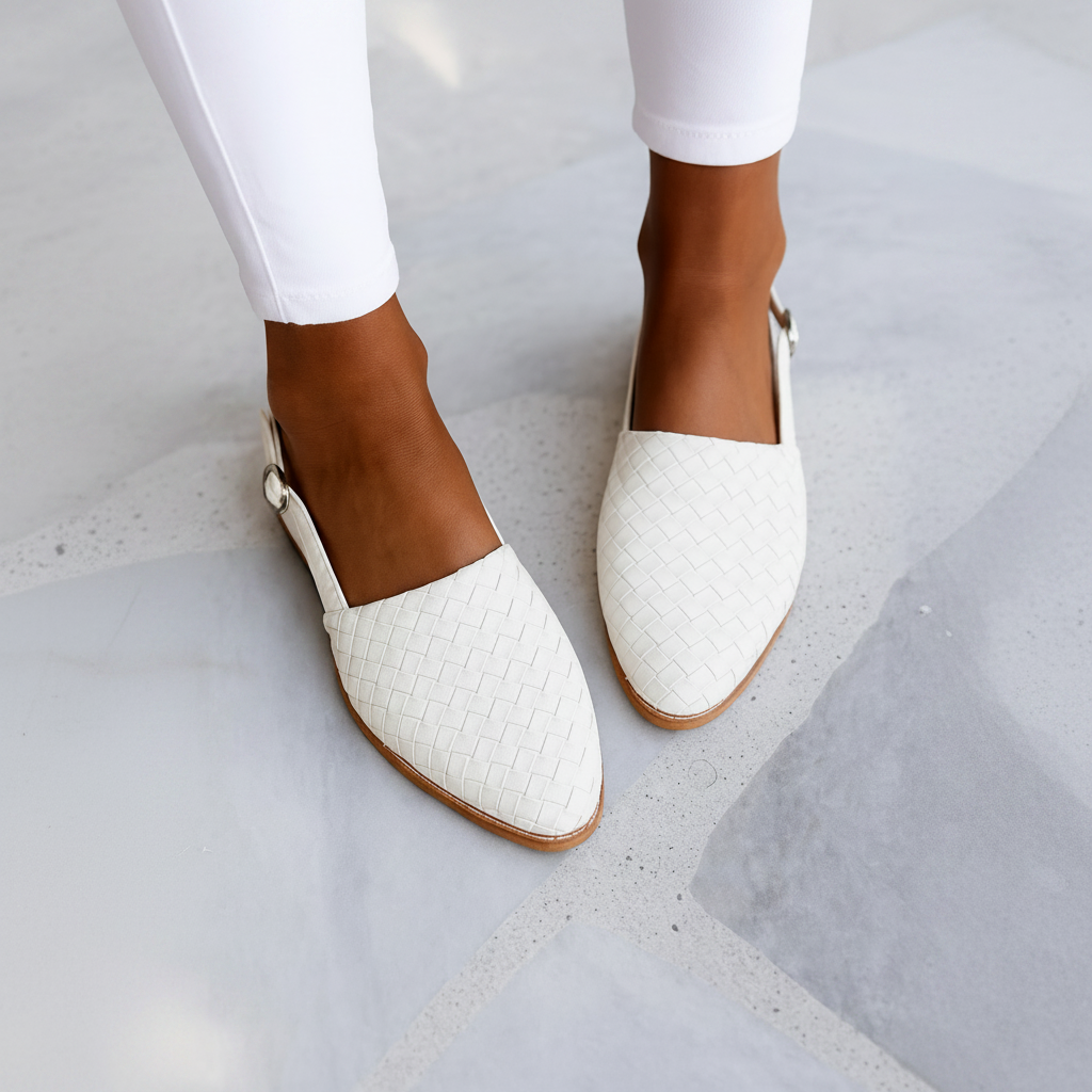 Womens Sandals Woven Flat Sole