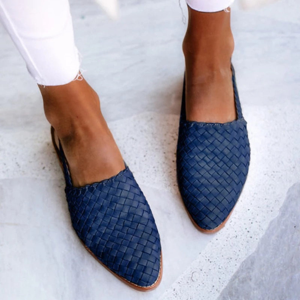 Womens Sandals Woven Flat Sole