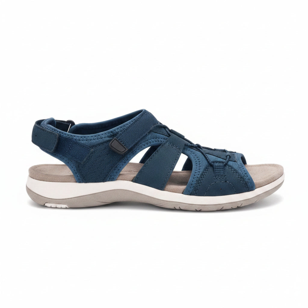 Damen Sandalen Klettverschluss Komfortsohle