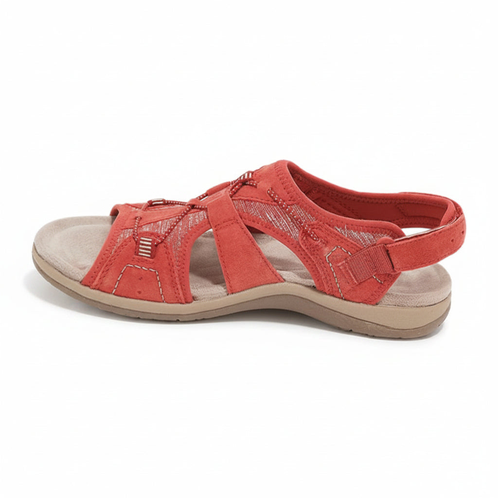 Damen Sandalen Klettverschluss Komfortsohle