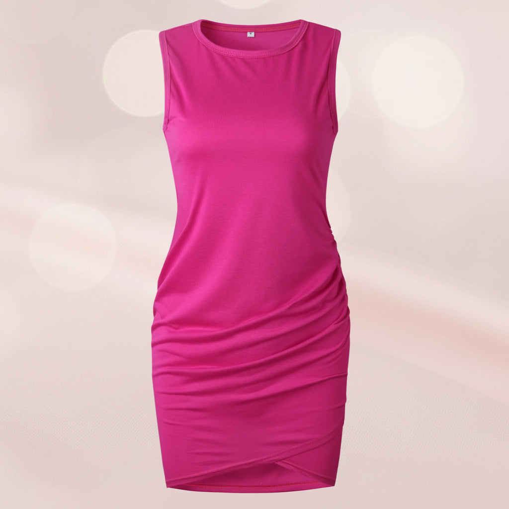 Womens Summer Dress Casual Ruched Bodycon Dress Summer
