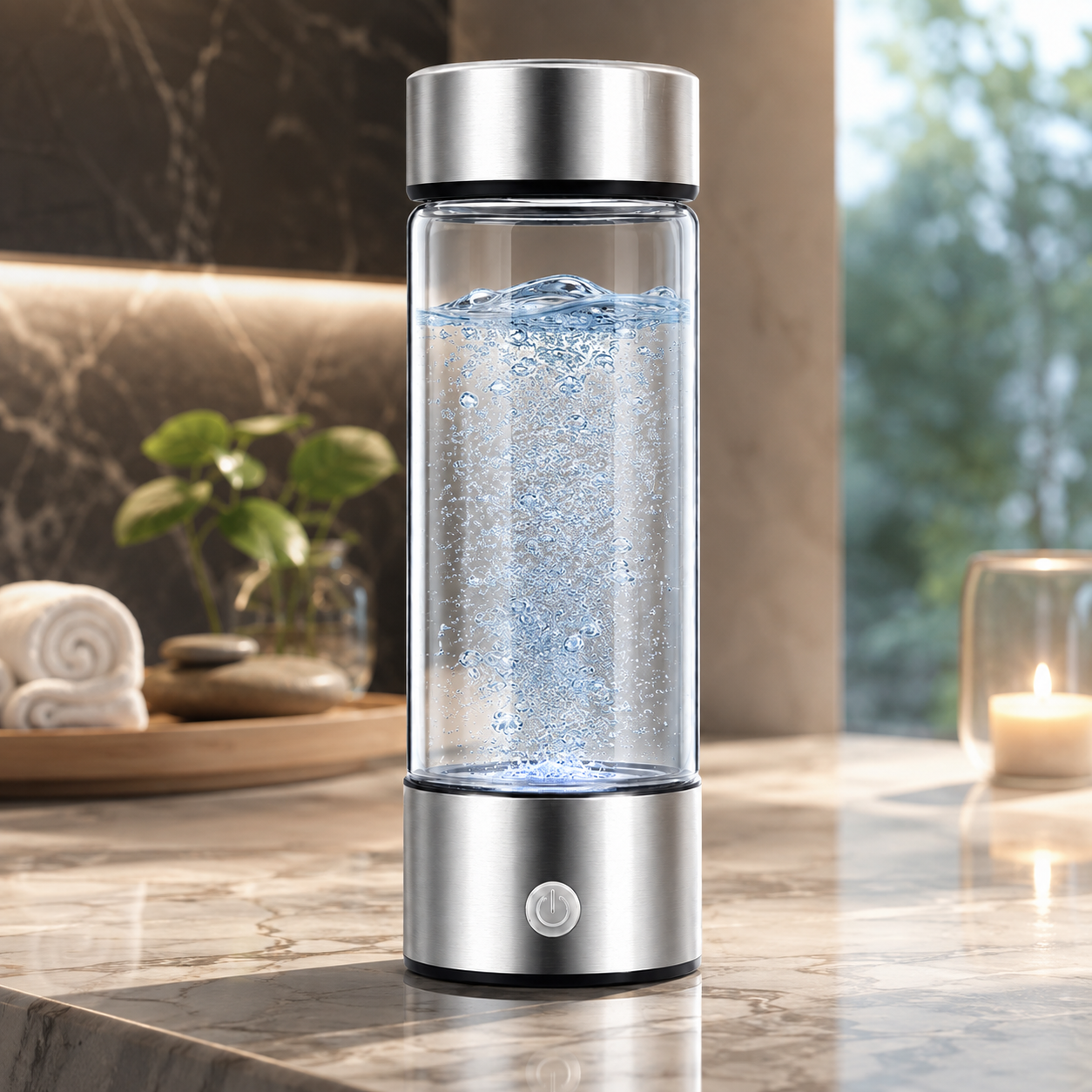 Wasserflasche Mit Wasserstoff Mit Antioxidantien