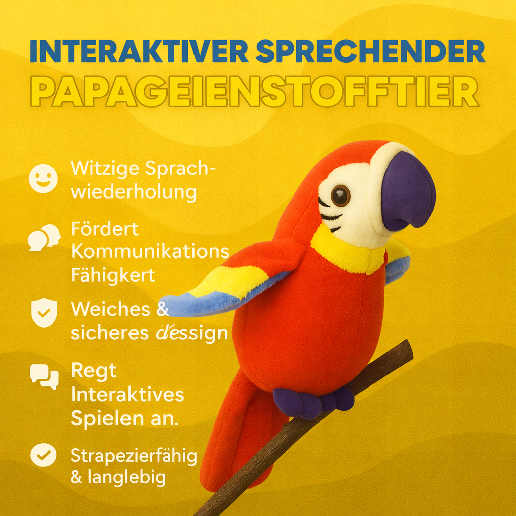 Kids Plush Toy Talking Parrot Interactive Learning