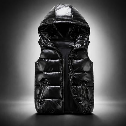 Gilet à capuche matelassé homme chaud doublé