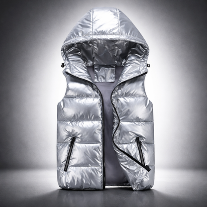 Gilet à capuche matelassé homme chaud doublé