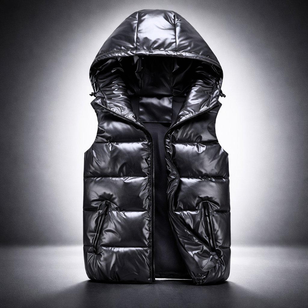 Gilet à capuche matelassé homme chaud doublé