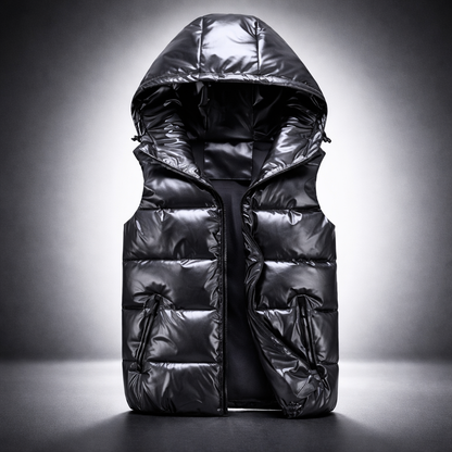 Gilet à capuche matelassé homme chaud doublé