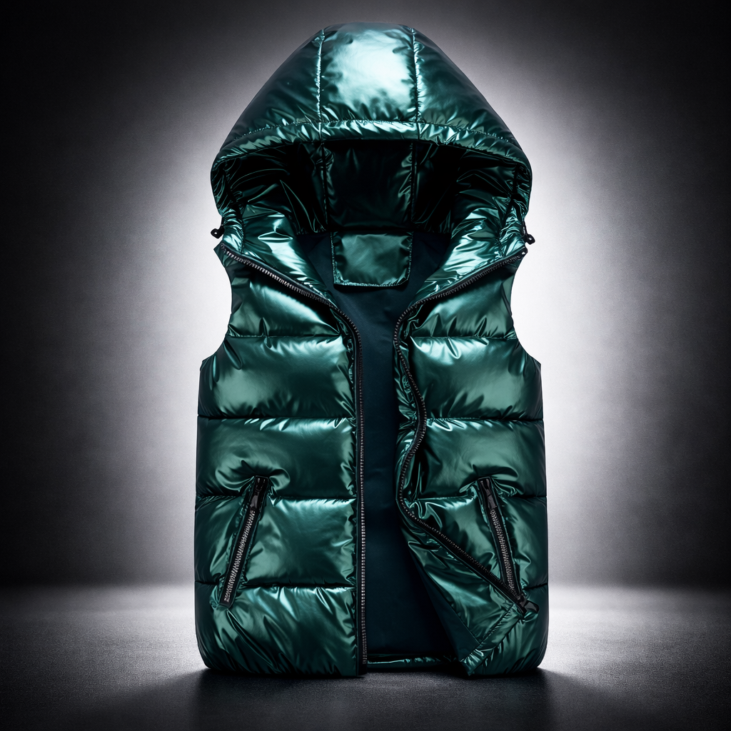 Gilet à capuche matelassé homme chaud doublé