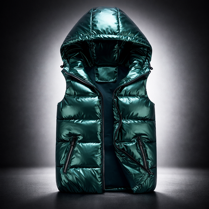 Gilet à capuche matelassé homme chaud doublé