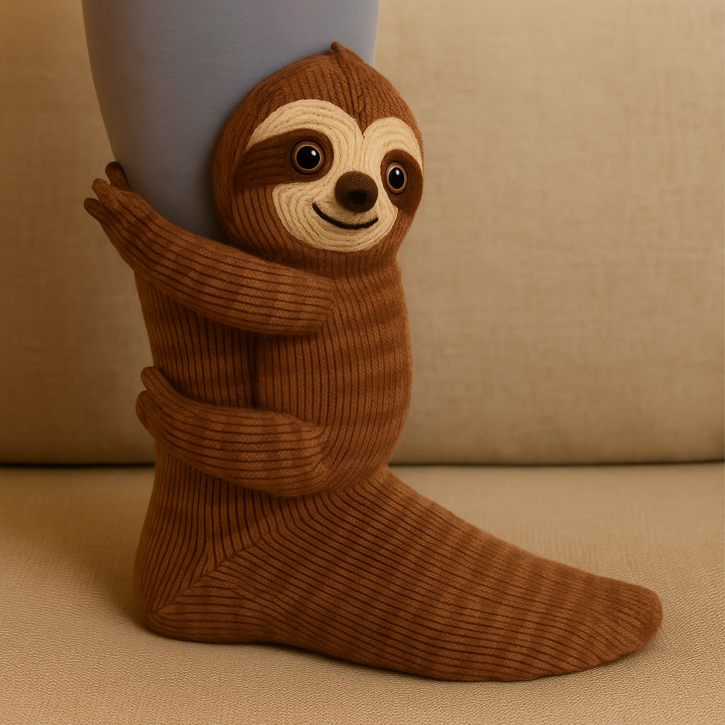 Haussocken rutschfest warm Plüsch Mikrofaser 3D Tiermotiv Unisex