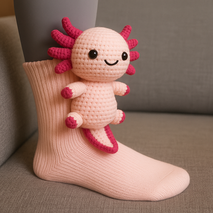 Haussocken rutschfest warm Plüsch Mikrofaser 3D Tiermotiv Unisex