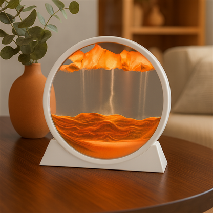 Sand Art Picture Glass Moving Landscape Decorative Table Display