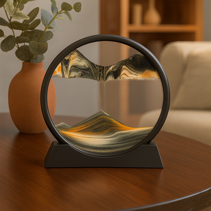 Sand Art Picture Glass Moving Landscape Decorative Table Display