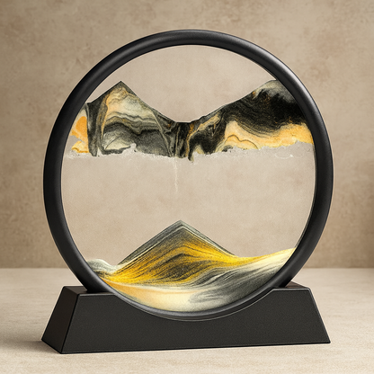 Sand Art Picture Glass Moving Landscape Decorative Table Display