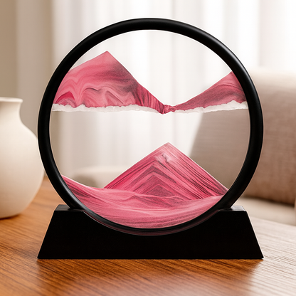 Sand Art Picture Glass Moving Landscape Decorative Table Display
