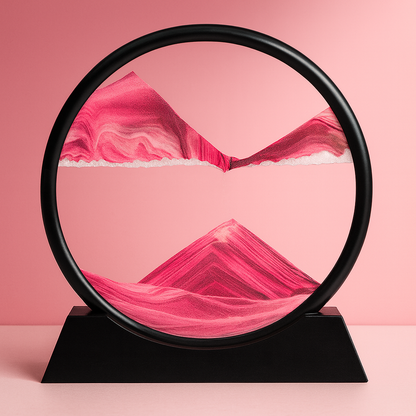 Sand Art Picture Glass Moving Landscape Decorative Table Display