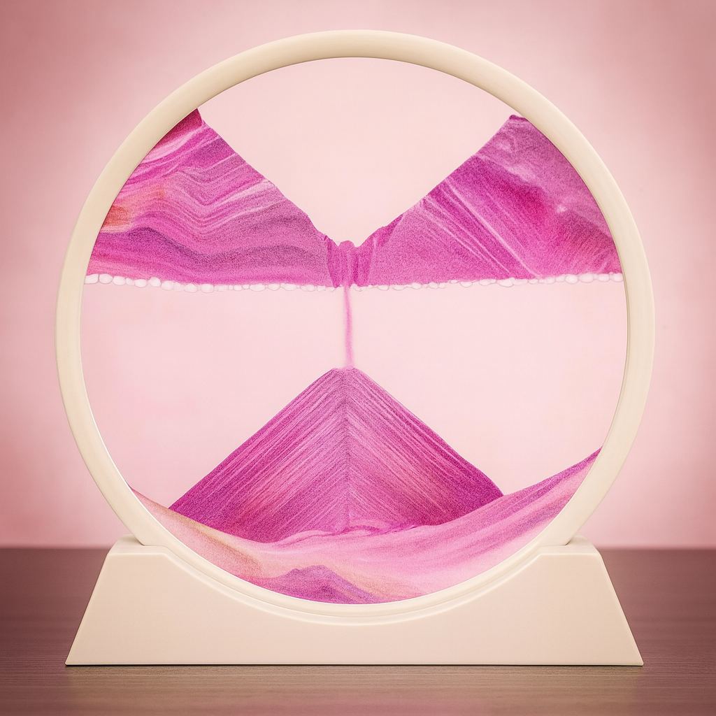 Sand Art Picture Glass Moving Landscape Decorative Table Display