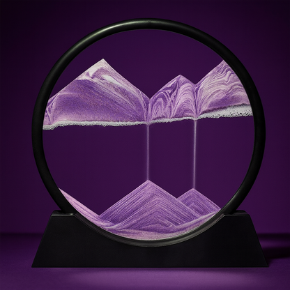 Sand Art Picture Glass Moving Landscape Decorative Table Display