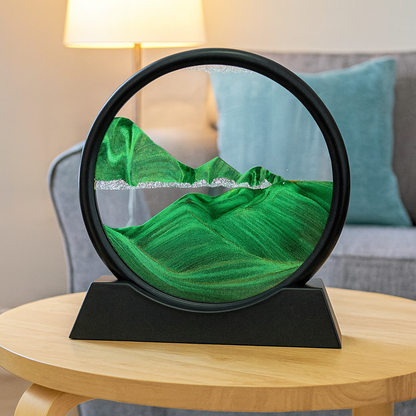 Sand Art Picture Glass Moving Landscape Decorative Table Display