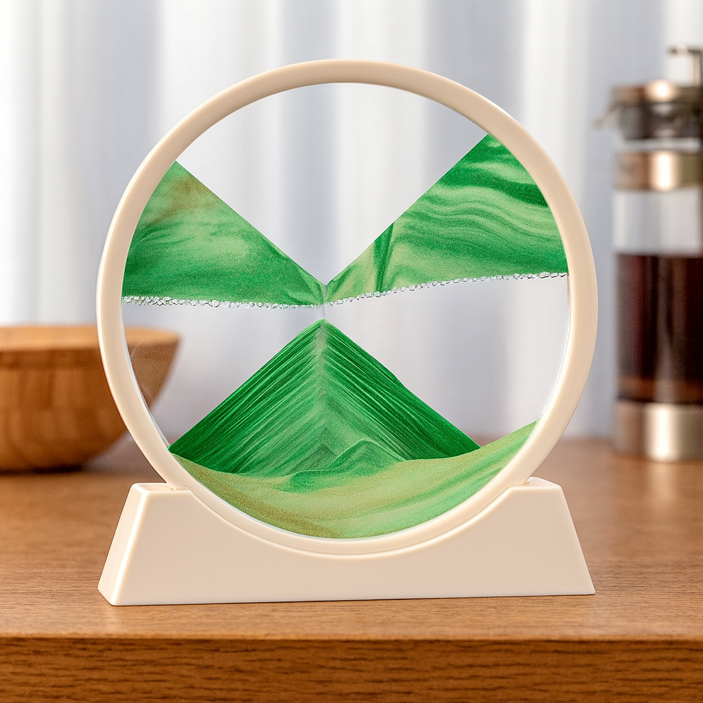 Sand Art Picture Glass Moving Landscape Decorative Table Display