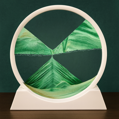 Sand Art Picture Glass Moving Landscape Decorative Table Display