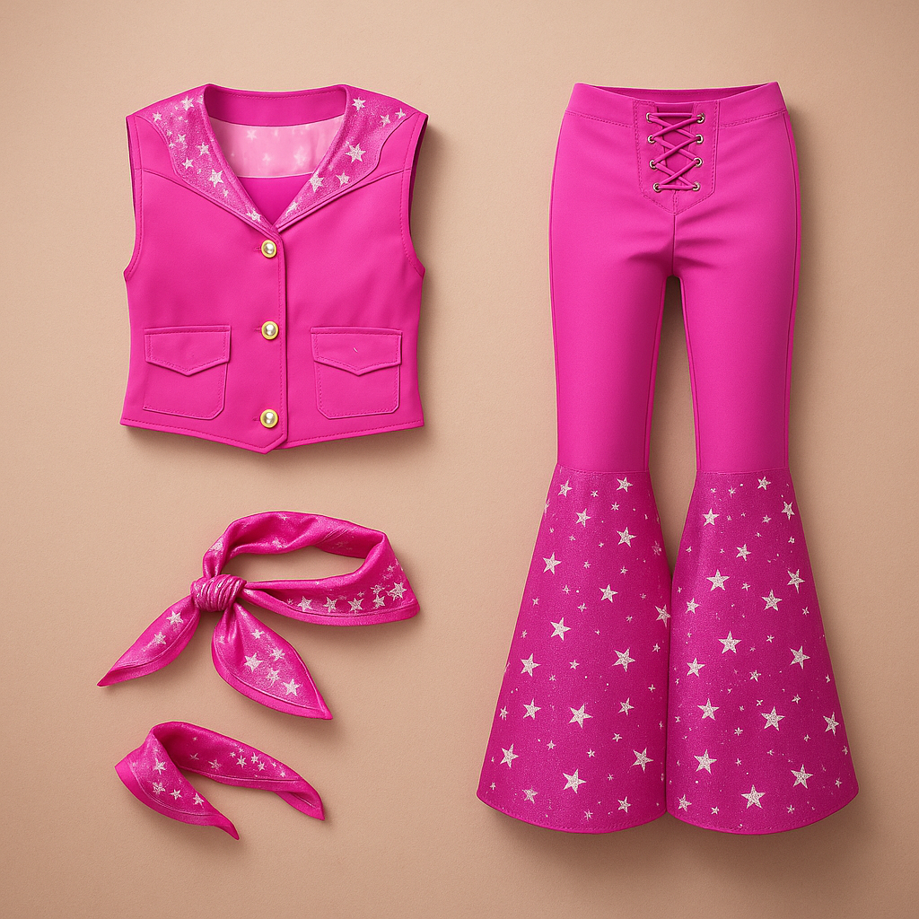 Halloween Costume Cowgirl Girl Polyester Set