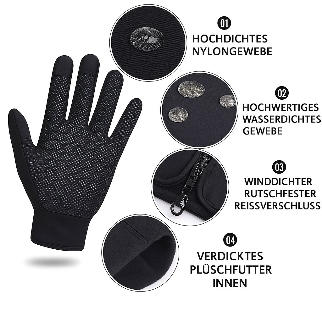 Heizbare Handschuhe Winter Thermisch Wasserdicht Touchscreen Warm Grip