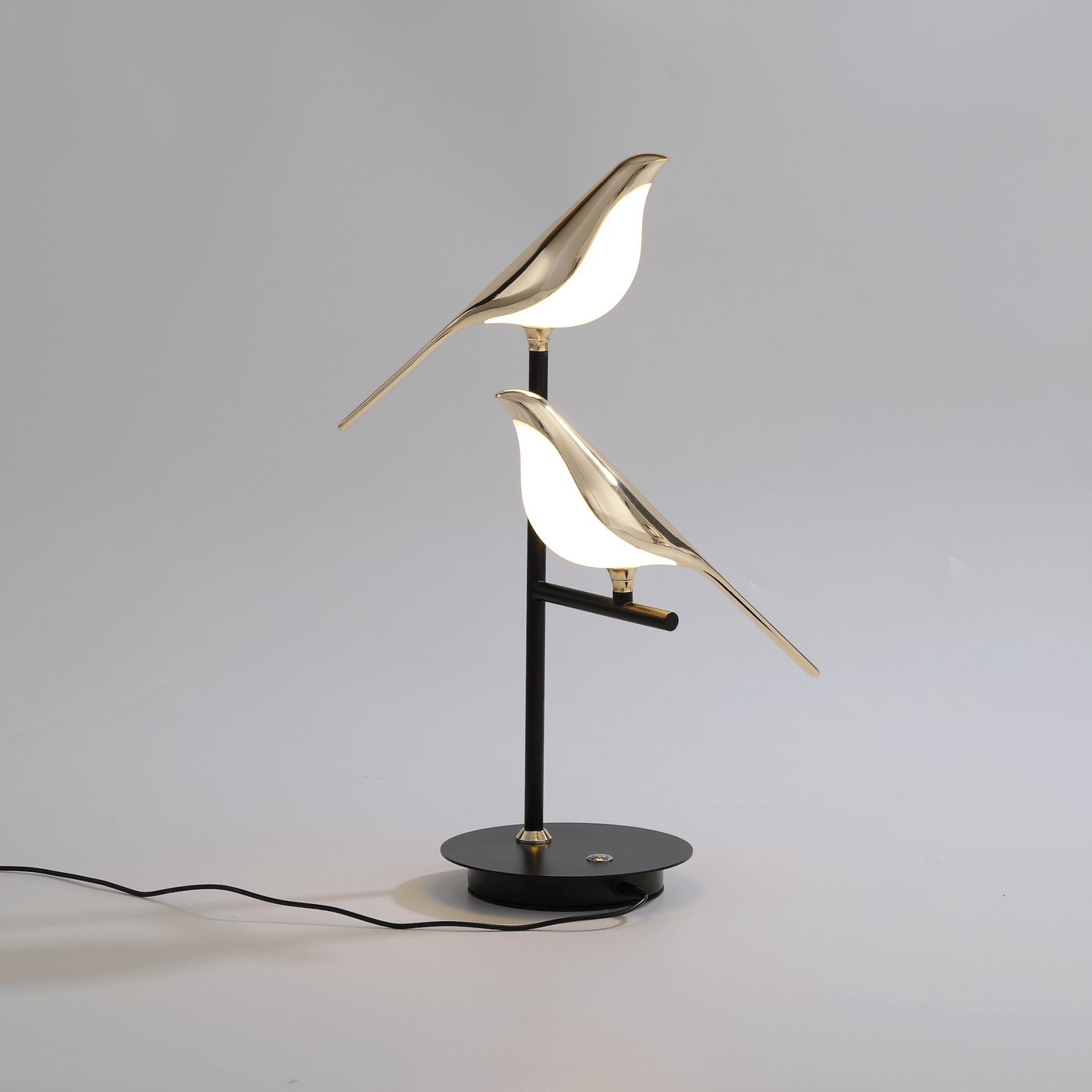 LED Tischlampe Gold Vögel Modern Design