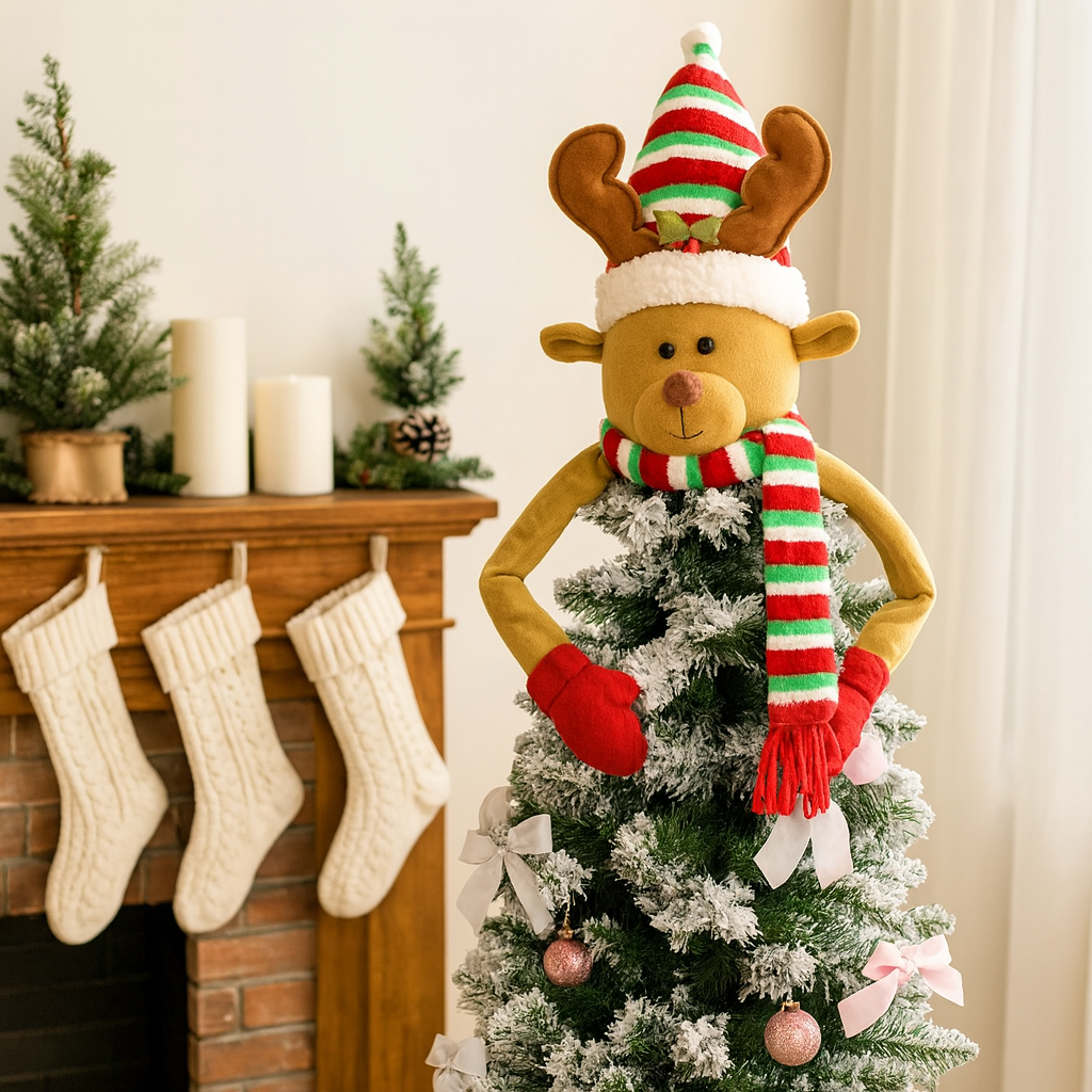 Christbaumspitze Filz Figur Klassisch Weihnachtsbaum Topper Deko