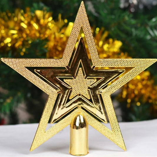 Christbaumspitze Vintage Stern Gold Weihnachtsbaum Topper Deko
