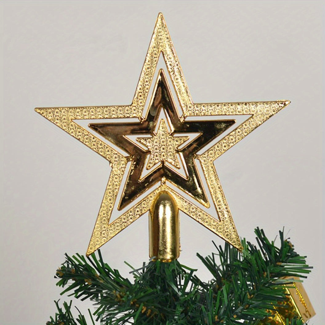 Christbaumspitze Vintage Stern Gold Weihnachtsbaum Topper Deko
