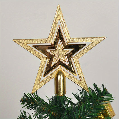 Christbaumspitze Vintage Stern Gold Weihnachtsbaum Topper Deko
