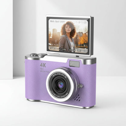 4K Digital Camera 8x Magnification 2.4 Inch Folding Screen