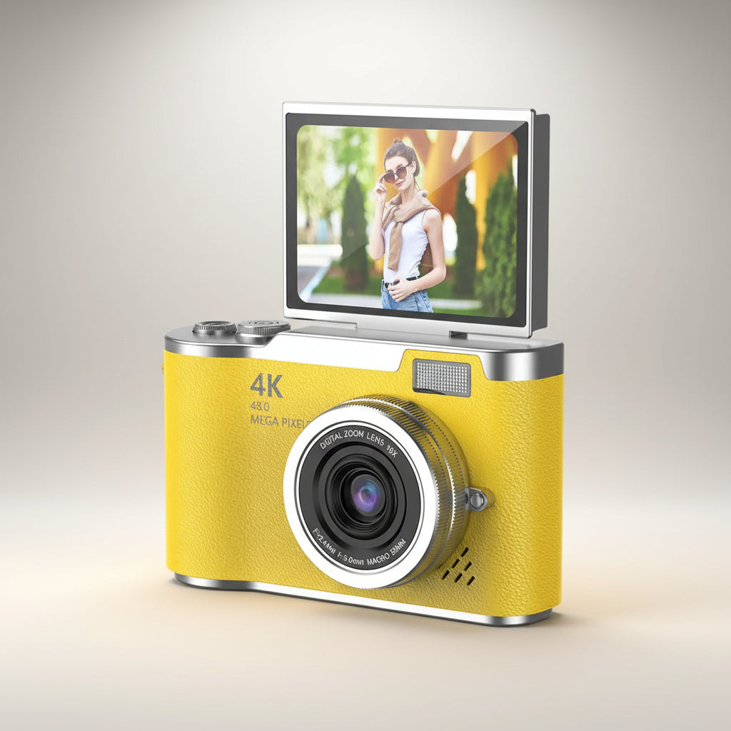 4K Digital Camera 8x Magnification 2.4 Inch Folding Screen