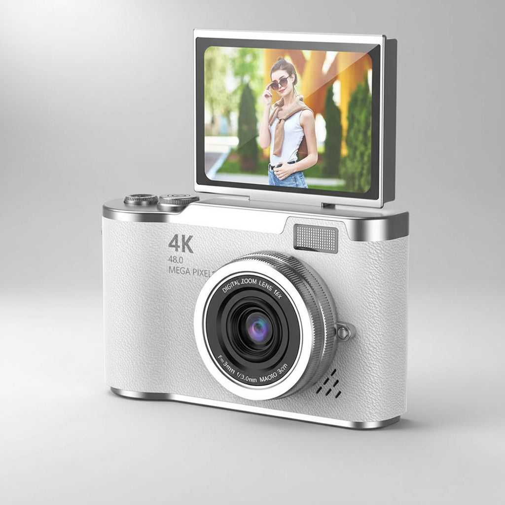 4K Digital Camera 8x Magnification 2.4 Inch Folding Screen