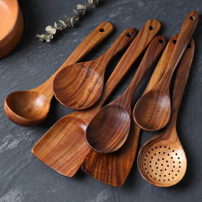 Cookware Set Teak Sustainable Handmade Non-Stick Friendly