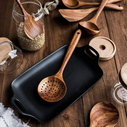 Cookware Set Teak Sustainable Handmade Non-Stick Friendly