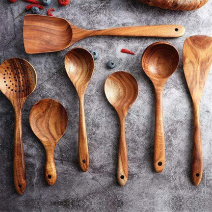 Cookware Set Teak Sustainable Handmade Non-Stick Friendly