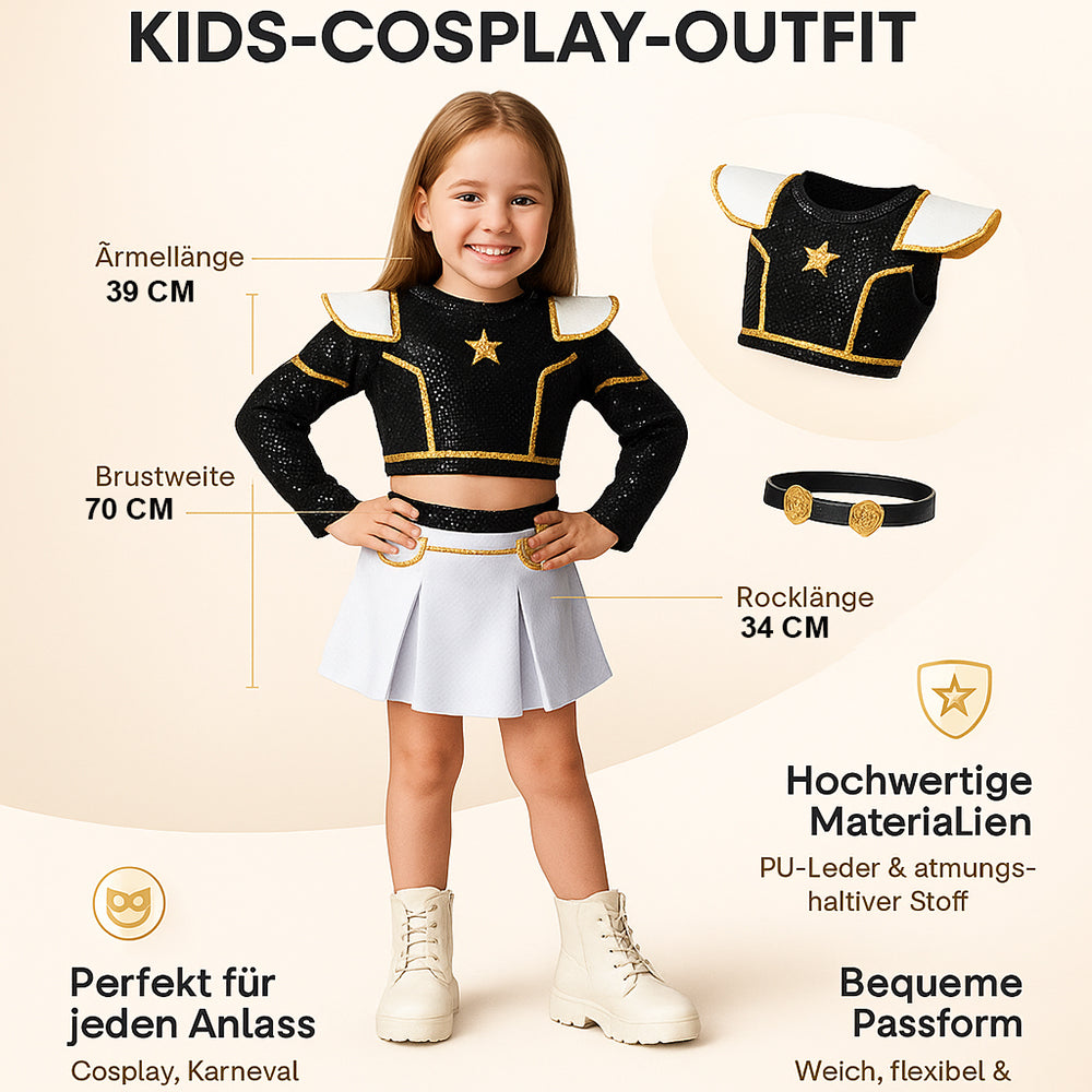 Cosplay Kostüm Kinder Schwarz Weiß
