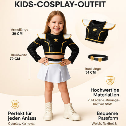 Cosplay Kostüm Kinder Schwarz Weiß