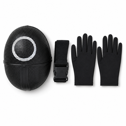 Costume di Halloween Guardiano Tuta Maschera Guanti Set