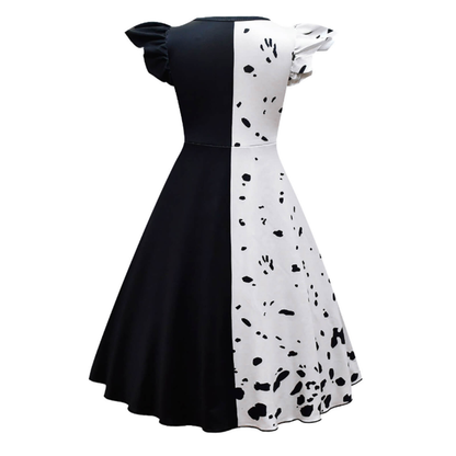 Children's Costume Dress Black White Carnival Girls